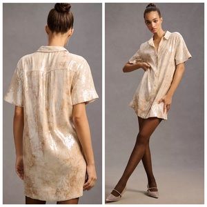 Anthropologie Pilcro Sequin Shirt Dress